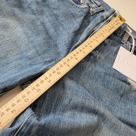NEW 30 PISTOLA Presley Revolve High Rise Relaxed Distressed Roller Jeans NWT - Picture 2 of 11